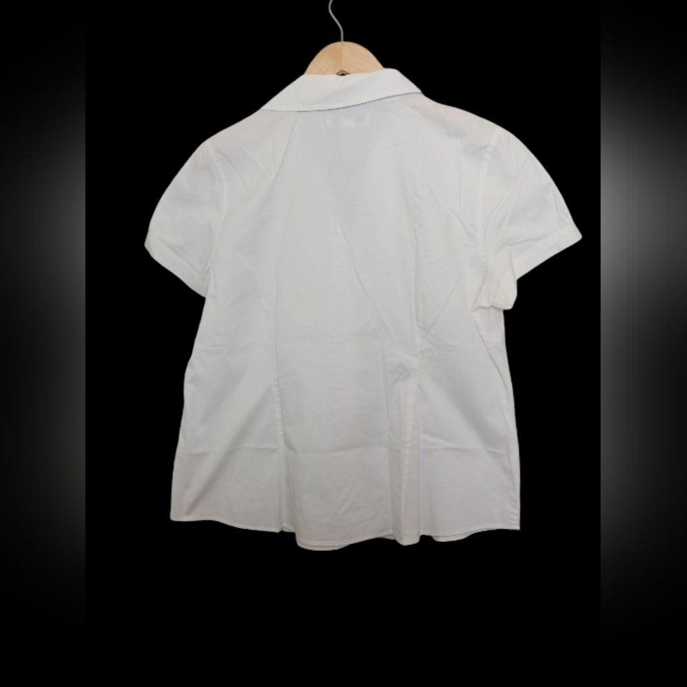 G.H. Bass & Co. Stretch White Short Sleeve Button Up Size XL - Picture 2 of 7